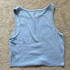 Pac Sun LA Hearts high neck cropped tank top. Size medium in light blue